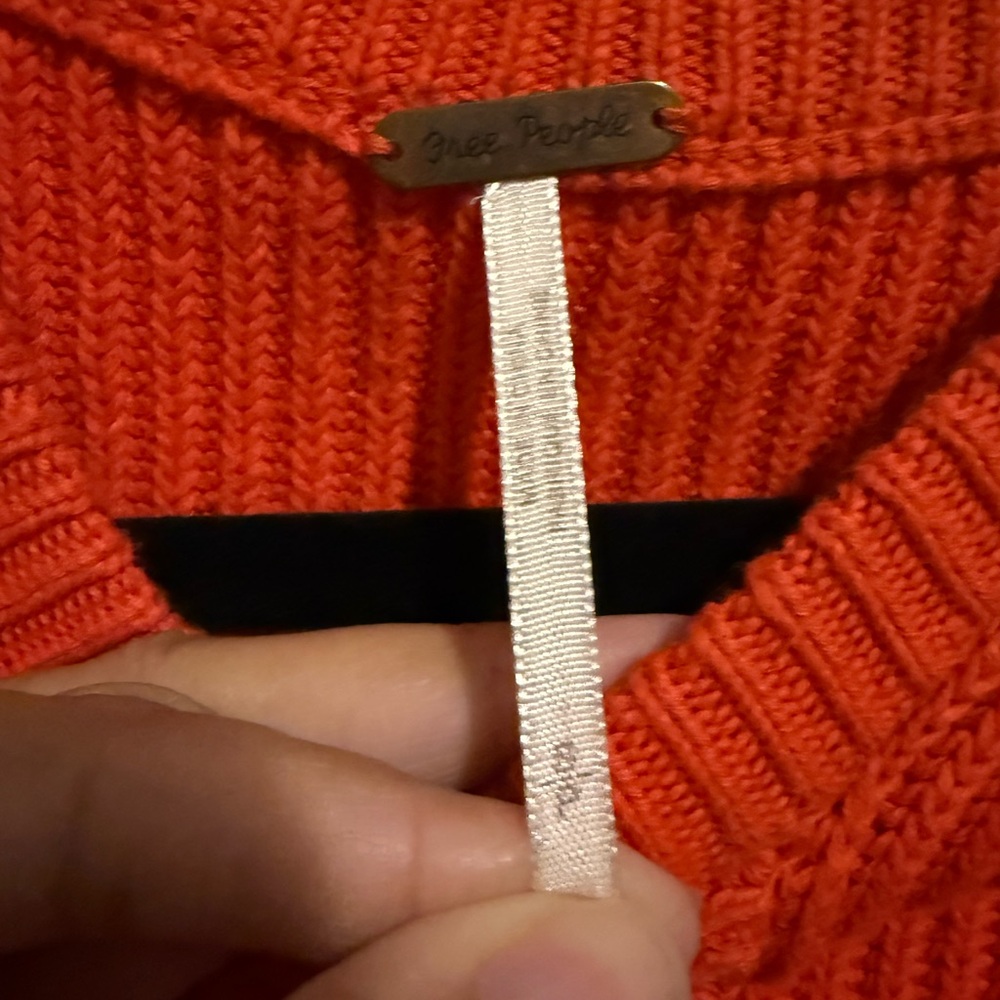 Free People Orange Asymmetrical Sweater - Picture 3 of 4